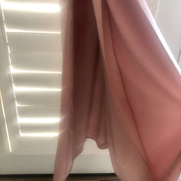 NWT Halston Champagne Blush floor length gown - Picture 10 of 14